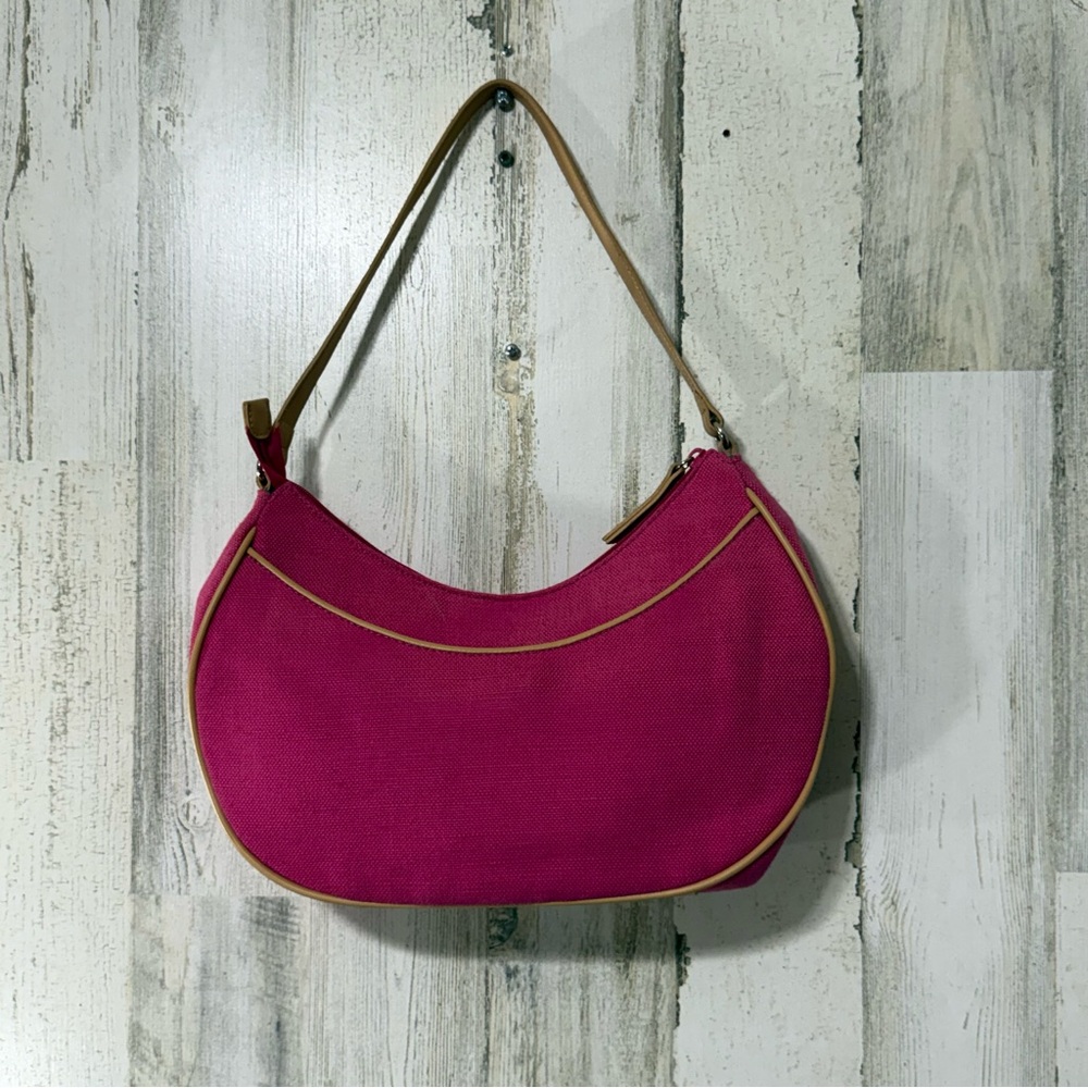Etienne Aigner Pink Hobo Bag with Brown Accents